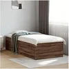 Image de Bedframe bewerkt hout bruin eikenkleur 75x190 cm3280985
