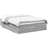 Image de Bedframe bewerkt hout grijs sonoma eikenkleurig 120x190 cm3281047