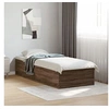 Image de Bedframe bewerkt hout bruin eikenkleur 100x200 cm3281055