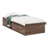 Image de Bedframe bewerkt hout bruin eikenkleur 90x200 cm3281062