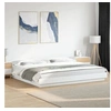 Image de Bed Frame with LED Lights White 200x200cm Engineered Wood, bedroom furniture, bed base, pallet bed, bed, double bed, 3281070
