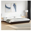 Image de Bedframe met LED-verlichting bewerkt hout zwart 180x200 cm3281078