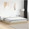 Image de Cadre de lit avec lumières LED sans matelas 160x200 cm