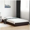 Image de Cadre de lit avec lumières LED noir 100x200cm bois d'ingénierie, meuble de chambre à coucher, sommier, lit de 3281113