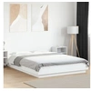 Image de Cadre de lit avec lumières LED blanc 120x190 cm bois ingénierie, meuble de chambre à coucher, sommier, lit de 3281140