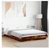 Image de Bedframe met LED-verlichting gerookt eikenkleurig 120x190 cm3281144