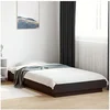 Image de Cadre de lit avec lumières LED noir 90x190 cm bois d'ingénierie, meuble de chambre à coucher, sommier, lit de 3281148