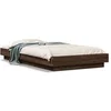 Image de Bedframe met LED-verlichting bruin eikenkleurig 75x190 cm3281160