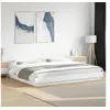 Image de Cadre de lit blanc 200x200 cm bois d'ingénierie, meuble de chambre à coucher, sommier, lit de palette, lit, lit 3281161