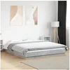 Image de Bedframe bewerkt hout betongrijs 160x200 cm3281178