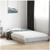 Image de Cadre de lit gris béton 90x200 cm bois d'ingénierie, meuble de chambre à coucher, sommier, lit de palette, lit, lit 3281213