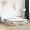 Image de Cadre de lit chêne sonoma 135x190 cm bois d'ingénierie, meuble de chambre à coucher, sommier, lit de palette, lit, 3281226