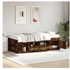Image de Lit de Jour avec Tiroirs, Canapé-lit, Lit de Repos, Meuble de Salon Chambre à Coucher, Moderne, Chêne Fumé 90x190 cm 3280255