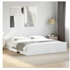 Image de Cadre de lit avec tiroirs blanc 200x200 cm bois d'ingénierie, lit, lit de rangement, cadre de lit double, lit double 3280265