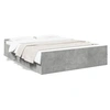 Image de Bedframe met lades bewerkt hout betongrijs 160x200 cm3280282