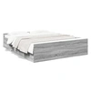 Image de Cadre de lit à tiroirs sonoma gris 160x200 cm bois d'ingénierie, lit, lit de rangement, cadre de lit double, lit 3280284