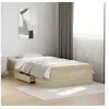 Image de Cadre de lit et tiroirs chêne sonoma 75x190cm bois d'ingénierie, lit, lit de rangement, cadre de lit simple, lit 3280351