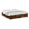 Image de Bedframe met lades bewerkt hout gerookt eikenkleurig 200x200 cm3280360
