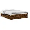 Image de Bedframe met lades bewerkt hout gerookt eikenkleurig 140x190 cm3280402