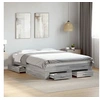 Image de Bedframe met lades bewerkt hout grijs sonoma eiken 120x190 cm3280417