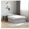 Image de Cadre de Lit et Tiroirs, Sommier à Lattes, Lit Adulte, Lit Simple de Chambre à Coucher Intérieur, Sonoma Gris 90x200 3280431