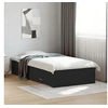 Image de Cadre de Lit avec Tiroirs, Sommier à Lattes, Lit Adulte, Lit Simple de Chambre à Coucher Intérieur, Noir 75x190 cm 3280441