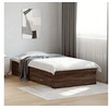 Image de Bedframe met lades bewerkt hout bruin eikenkleurig 75x190 cm3280446
