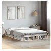 Image de Bedframe bewerkt hout wit 150x200 cm3280468