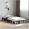 Image de Bedframe bewerkt hout bruin eikenkleur 75x190 cm3280537