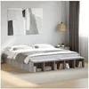 Image de Bedframe bewerkt hout grijs sonoma eikenkleurig 200x200 cm3280543
