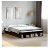 Image de Bedframe bewerkt hout zwart 120x190 cm3280595