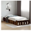 Image de Cadre de lit chêne fumé 90x190 cm bois d'ingénierie, lit, lit simple, lit de rangement, sommier, meubles de chambre, 3280619