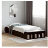Image de Cadre de lit noir 75x190 cm bois d'ingénierie, lit, lit simple, lit de rangement, sommier, meubles de chambre, cadre 3280623