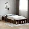 Image de Bedframe bewerkt hout bruin eikenkleur 75x190 cm3280628