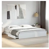 Image de Cadre de lit avec tiroirs blanc 200x200 cm bois d'ingénierie, lit, lit de rangement, cadre de lit double, lit double 3280629
