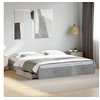 Image de Bedframe met lades bewerkt hout betongrijs 200x200 cm3280632