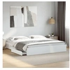 Image de Cadre de lit avec tiroirs sans matelas blanc 180x200 cm