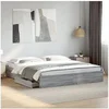 Image de Cadre de lit à tiroirs sonoma gris 180x200 cm bois d'ingénierie, lit, lit de rangement, cadre de lit double 3280641