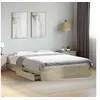 Image de Cadre de lit avec tiroirs sans matelas chêne sonoma 160x200 cm