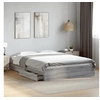 Image de Cadre de lit à tiroirs sonoma gris 160x200 cm bois d'ingénierie, lit, lit de rangement, cadre de lit double, lit 3280648