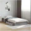 Image de Cadre de lit et tiroirs sonoma gris 100x200cm bois d'ingénierie, lit, lit de rangement, cadre de lit simple, lit 3280676