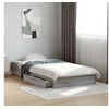 Image de Cadre de lit et tiroirs sonoma gris 90x200 cm bois d'ingénierie, lit, lit de rangement, cadre de lit simple, lit 3280683