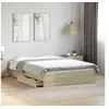 Image de Cadre de lit avec tiroirs sans matelas chêne sonoma 140x190 cm