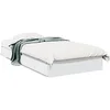 Image de Cadre de lit avec tiroirs blanc 90x190 cm bois d'ingénierie, lit, lit de rangement, cadre de lit simple, lit simple, meuble de chambre, sommier