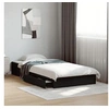 Image de Cadre de lit avec tiroirs noir 90x190 cm bois d'ingénierie, lit, lit de rangement, cadre de lit simple, lit simple, 3280707