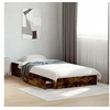 Image de Cadre de lit et tiroirs chêne fumé 90x190 cm bois d'ingénierie, lit, lit de rangement, cadre de lit simple, lit 3280710