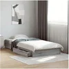 Image de Cadre de lit et tiroirs sonoma gris 90x190 cm bois d'ingénierie, lit, lit de rangement, cadre de lit simple, lit 3280711