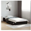 Image de Cadre de lit avec tiroirs noir 75x190 cm bois d'ingénierie, lit, lit de rangement, cadre de lit simple, lit simple, 3280714