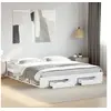 Image de Cadre de lit avec tiroirs blanc 180x200 cm bois d'ingénierie, lit, lit de rangement, cadre de lit double, lit double 3280727