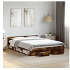 Image de Bedframe met lades bewerkt hout gerookt eikenkleurig 150x200 cm3280745